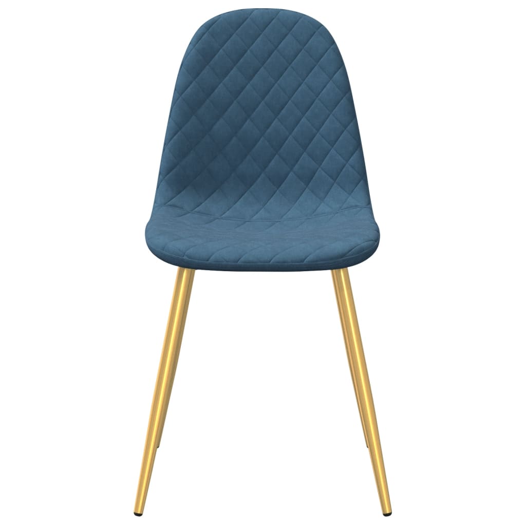 vidaXL Chaises de salle à manger 4 pcs Velours bleu