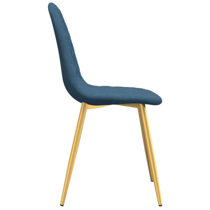 vidaXL Chaises de salle à manger 4 pcs Velours bleu