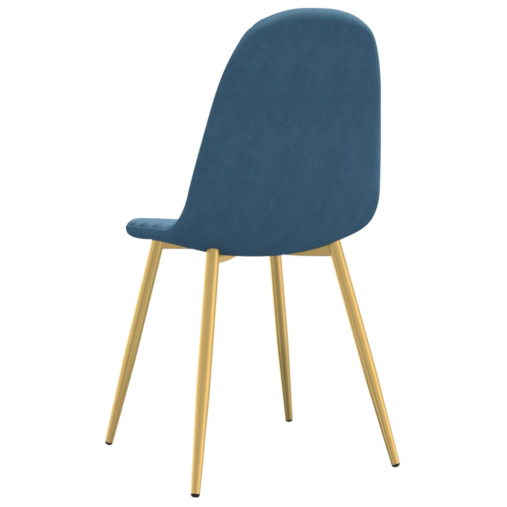 vidaXL Chaises de salle à manger 4 pcs Velours bleu