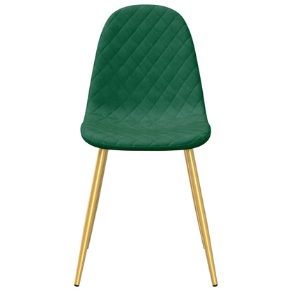 vidaXL Chaises de salle à manger 4 pcs Vert foncé Velours