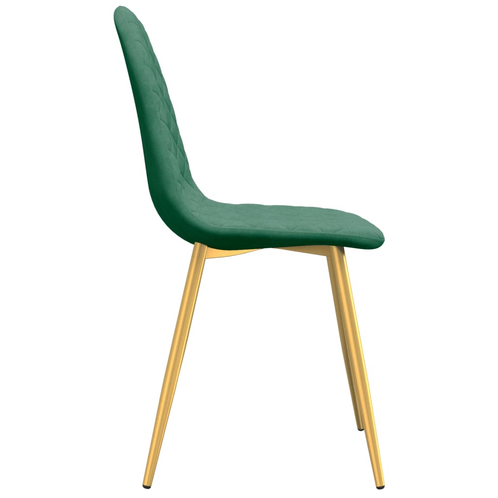 vidaXL Chaises de salle à manger 4 pcs Vert foncé Velours
