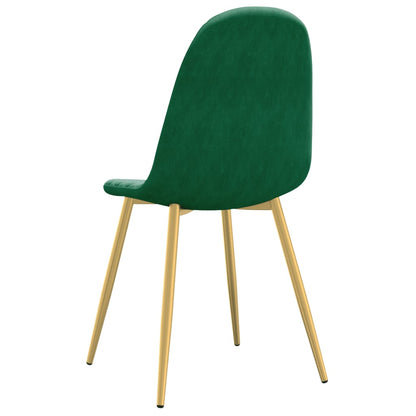 vidaXL Chaises de salle à manger 4 pcs Vert foncé Velours