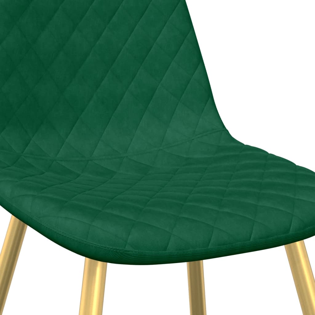 vidaXL Chaises de salle à manger 4 pcs Vert foncé Velours