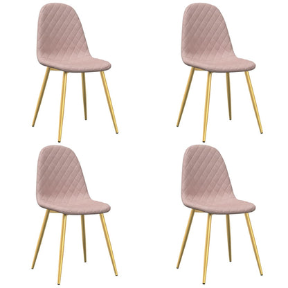 vidaXL Chaises de salle à manger 4 pcs Velours rose