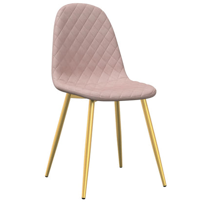 vidaXL Chaises de salle à manger 4 pcs Velours rose