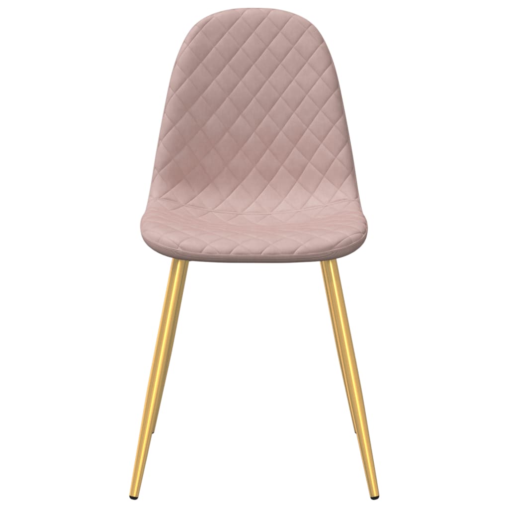 vidaXL Chaises de salle à manger 4 pcs Velours rose