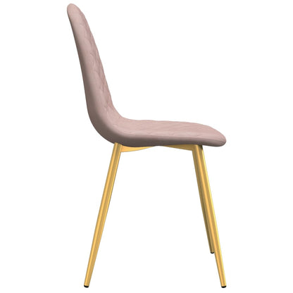 vidaXL Chaises de salle à manger 4 pcs Velours rose