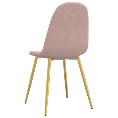 vidaXL Chaises de salle à manger 4 pcs Velours rose