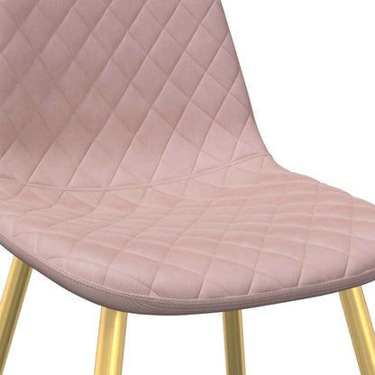 vidaXL Chaises de salle à manger 4 pcs Velours rose