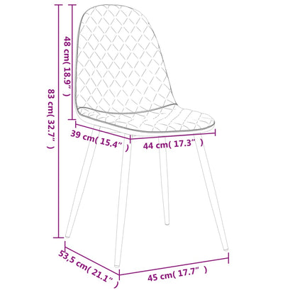 vidaXL Chaises de salle à manger 4 pcs Velours rose
