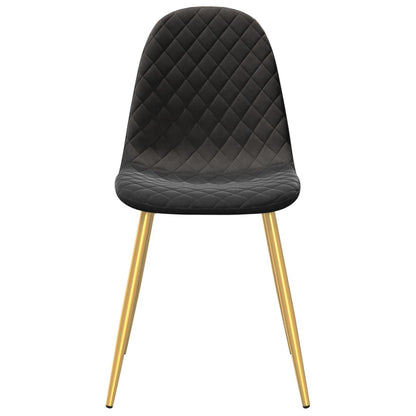 vidaXL Chaises de salle à manger 4 pcs Velours noir