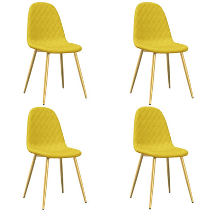 vidaXL Chaises de salle à manger 4 pcs Velours moutarde