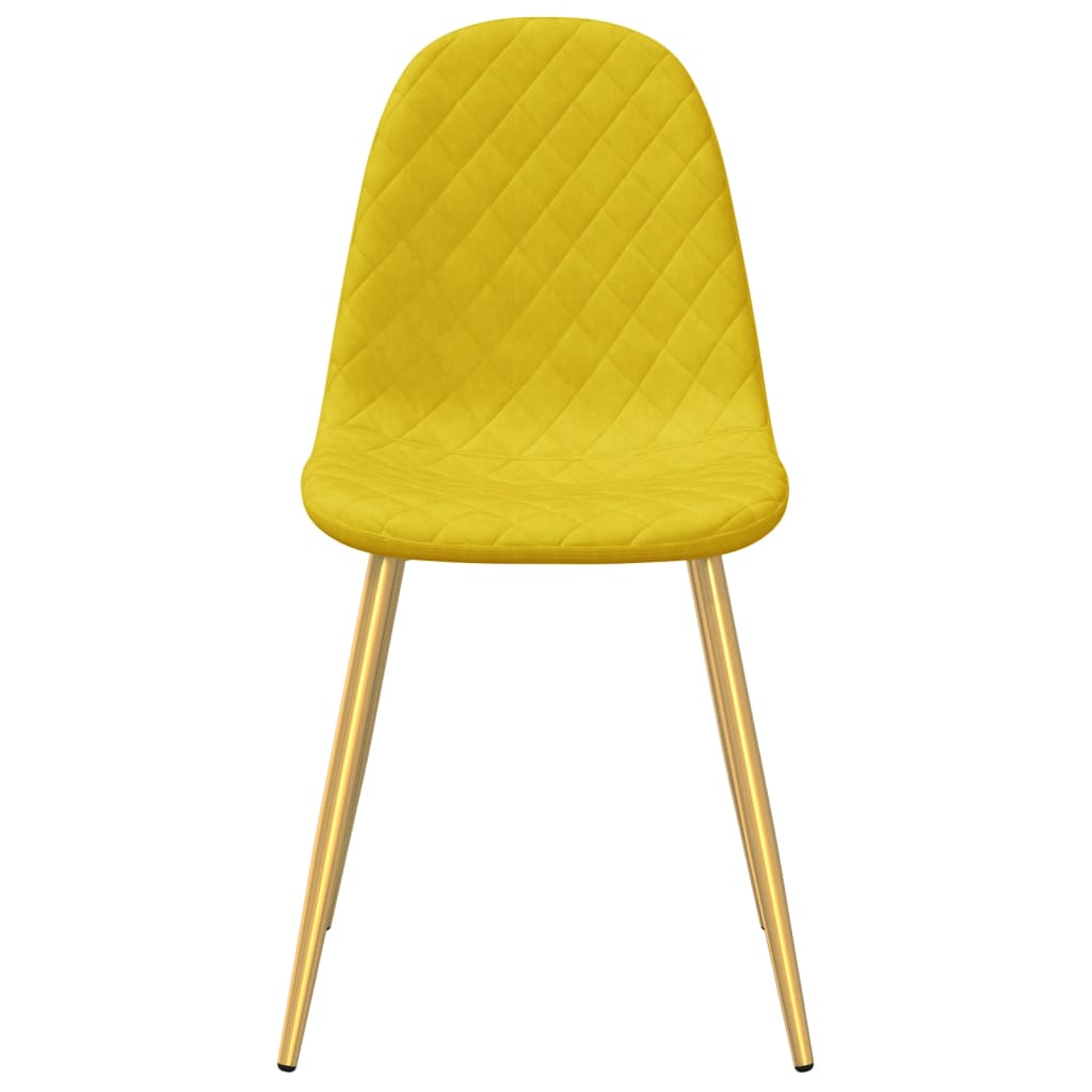 vidaXL Chaises de salle à manger 4 pcs Velours moutarde
