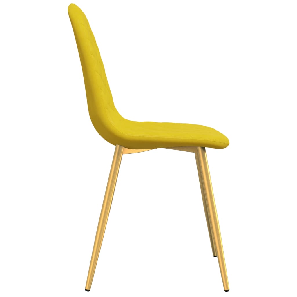 vidaXL Chaises de salle à manger 4 pcs Velours moutarde