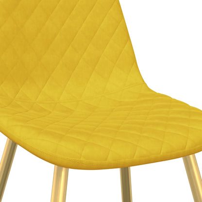 vidaXL Chaises de salle à manger 4 pcs Velours moutarde