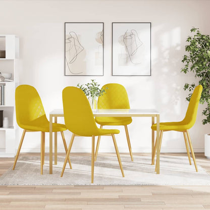 vidaXL Chaises de salle à manger 4 pcs Velours moutarde