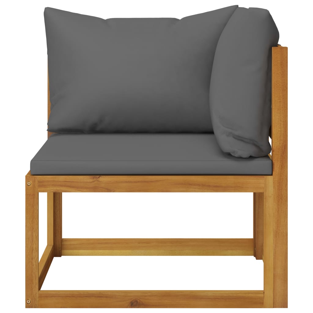 vidaXL 4-tlg. Garten-Lounge-Set mit Auflagen Massivholz Akazie
