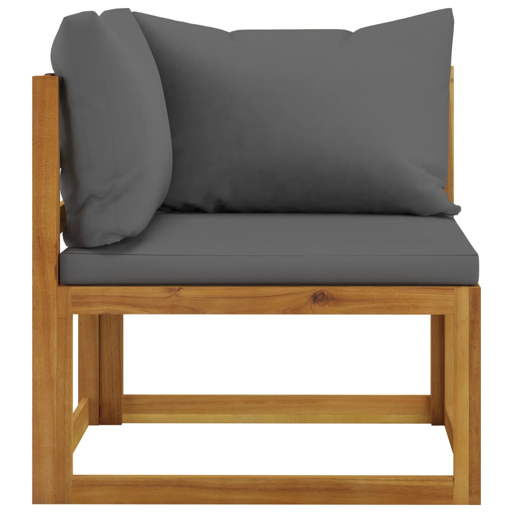 vidaXL 4-tlg. Garten-Lounge-Set mit Auflagen Massivholz Akazie
