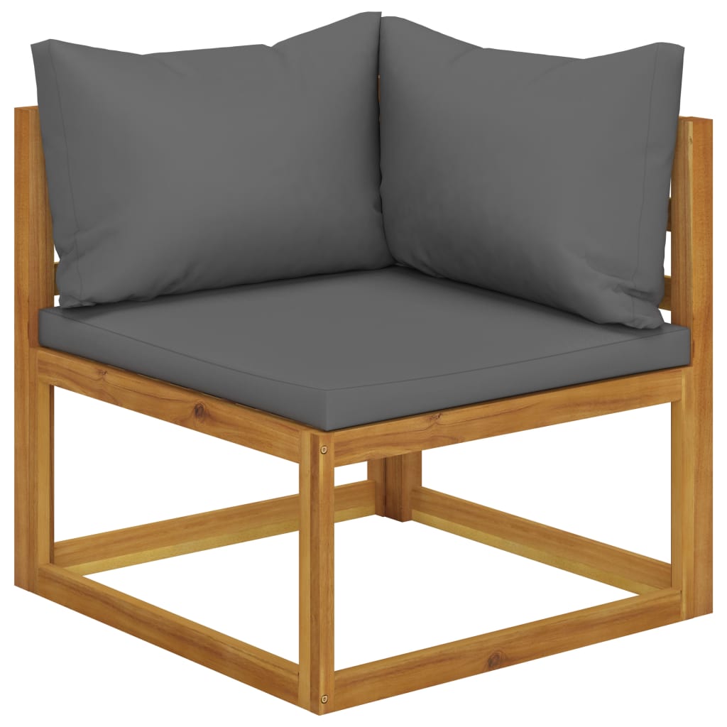 vidaXL Ensemble de salon de jardin 4 pcs avec coussins Bois d'acacia massif