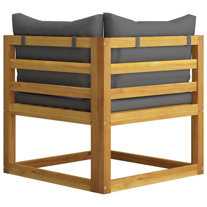 vidaXL Ensemble de salon de jardin 4 pcs avec coussins Bois d'acacia massif