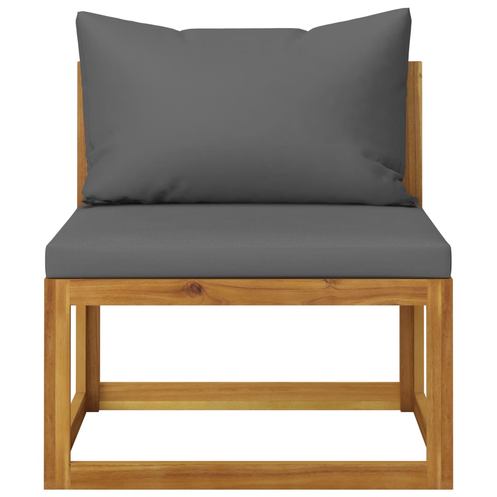 vidaXL Ensemble de salon de jardin 4 pcs avec coussins Bois d'acacia massif