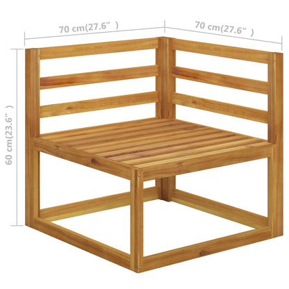 vidaXL 4-tlg. Garten-Lounge-Set mit Auflagen Creme Massivholz Akazie