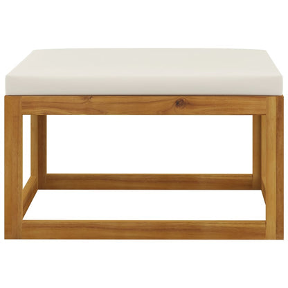 vidaXL Ensemble de mobilier de jardin 4 pcs avec coussins Crème Bois d'acacia massif