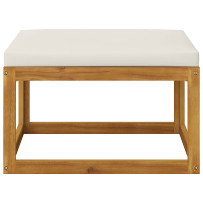 vidaXL Ensemble de mobilier de jardin 4 pcs avec coussins Crème Bois d'acacia massif