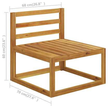 vidaXL Ensemble de mobilier de jardin 4 pcs avec coussins Crème Bois d'acacia massif
