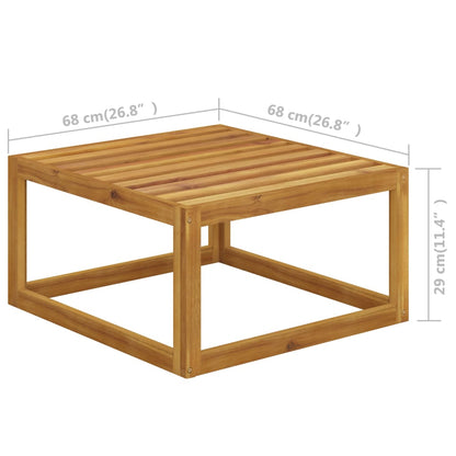 vidaXL Salon de jardin 4 pièces avec coussins Crème Bois d'acacia massif