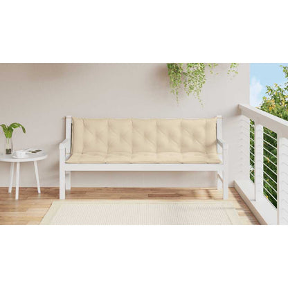 Gartenbank-Auflage Beige 180x(50+50)x7 cm Oxford-Gewebe