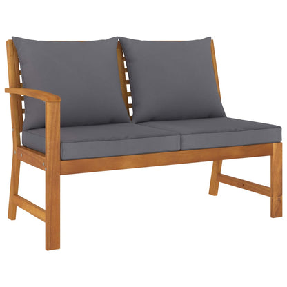 vidaXL 4-tlg. Garten-Lounge-Set mit Auflagen Massivholz Akazie