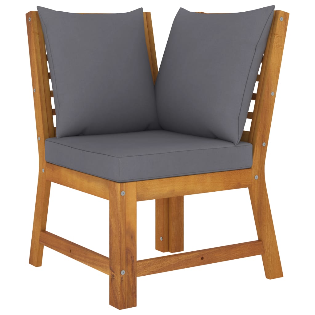 vidaXL 4-tlg. Garten-Lounge-Set mit Auflagen Massivholz Akazie