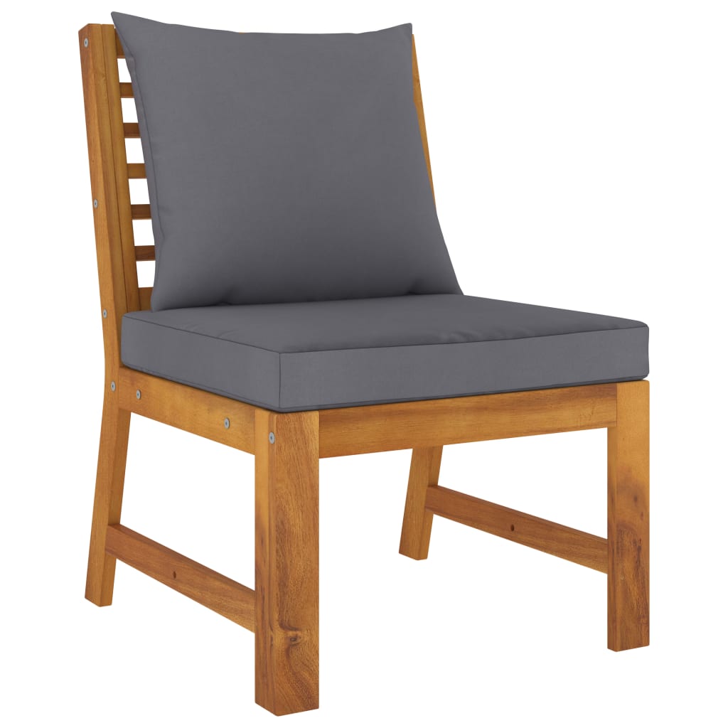 vidaXL 4-tlg. Garten-Lounge-Set mit Auflagen Massivholz Akazie