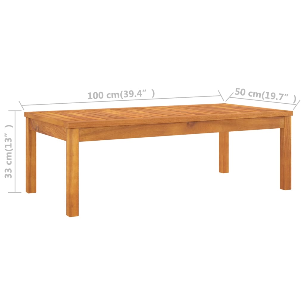 vidaXL 4-tlg. Garten-Lounge-Set mit Auflagen Massivholz Akazie