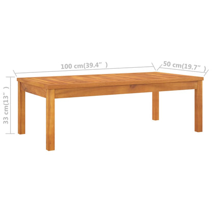 vidaXL 4-tlg. Garten-Lounge-Set mit Auflagen Massivholz Akazie