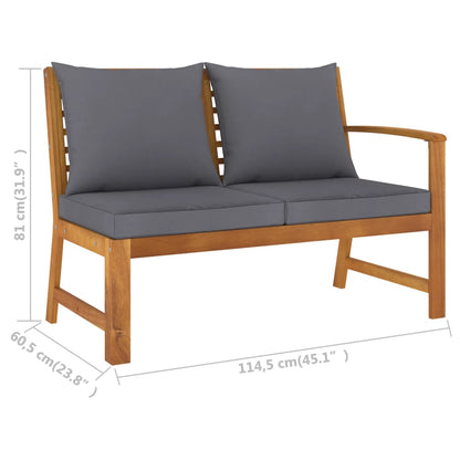 vidaXL 4-tlg. Garten-Lounge-Set mit Auflagen Massivholz Akazie