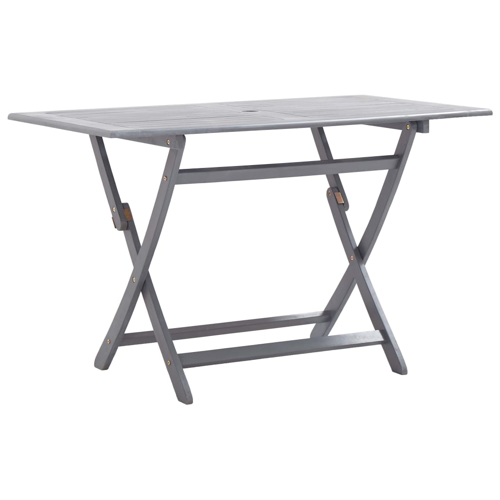 vidaXL Ensemble de salle à manger de jardin 7 pcs Bois d'acacia massif Gris
