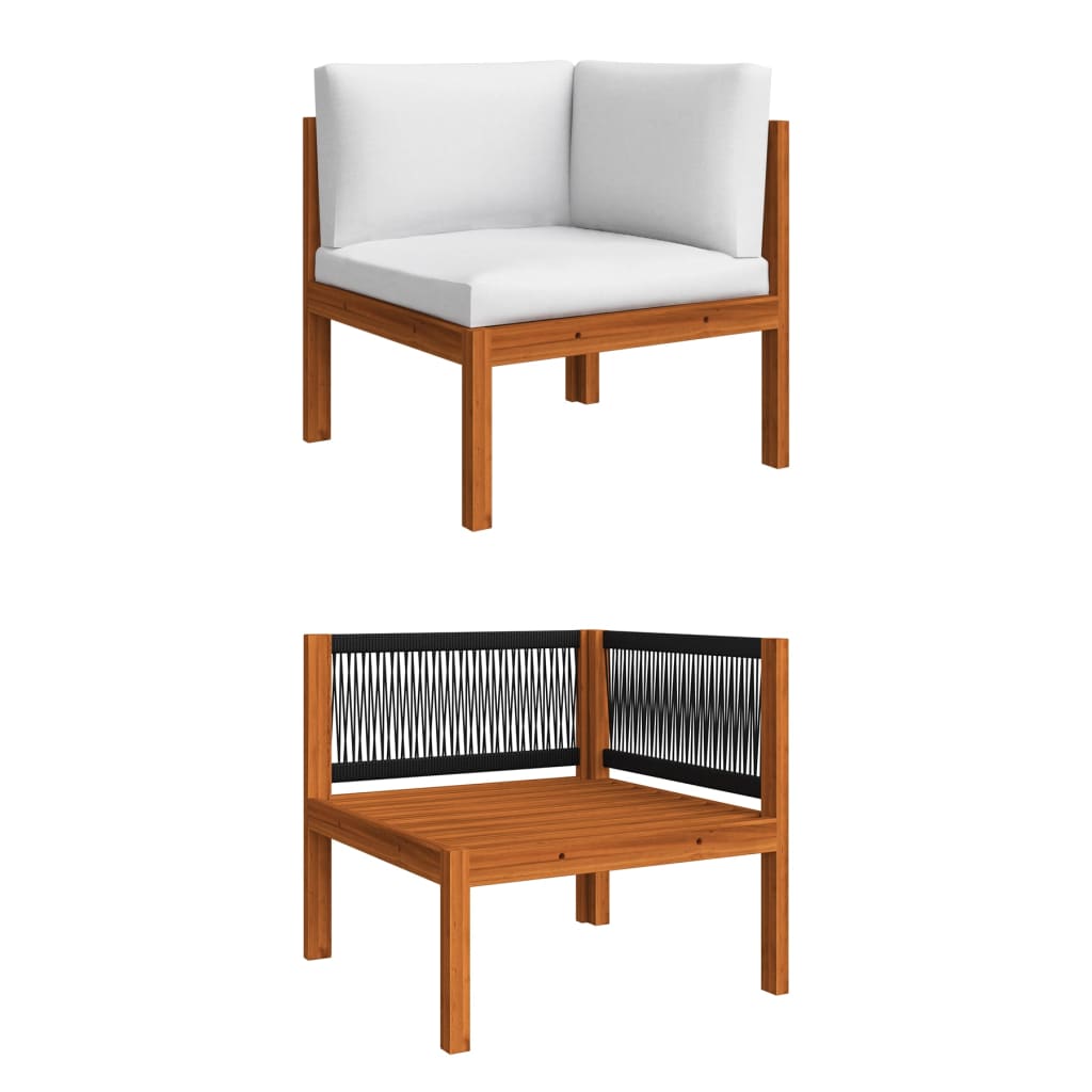 vidaXL Salon de jardin 5 pcs avec coussins Crème 63 x 63 cm