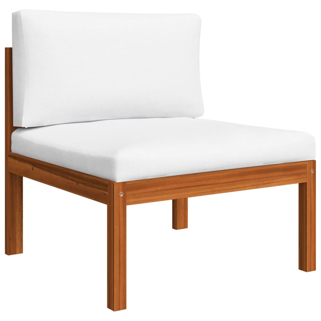vidaXL Salon de jardin 5 pcs avec coussins Crème 63 x 63 cm