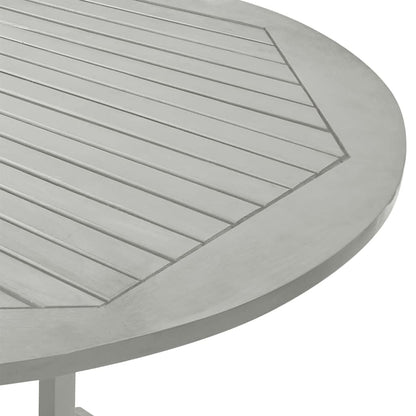 vidaXL Salon de jardin à manger 5 pcs (150-200) x 100 cm Bois d'acacia massif Gris
