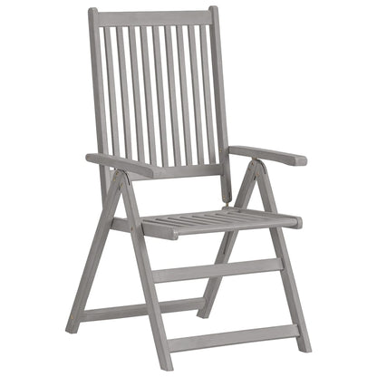 vidaXL Salon de jardin à manger 5 pcs (150-200) x 100 cm Bois d'acacia massif Gris
