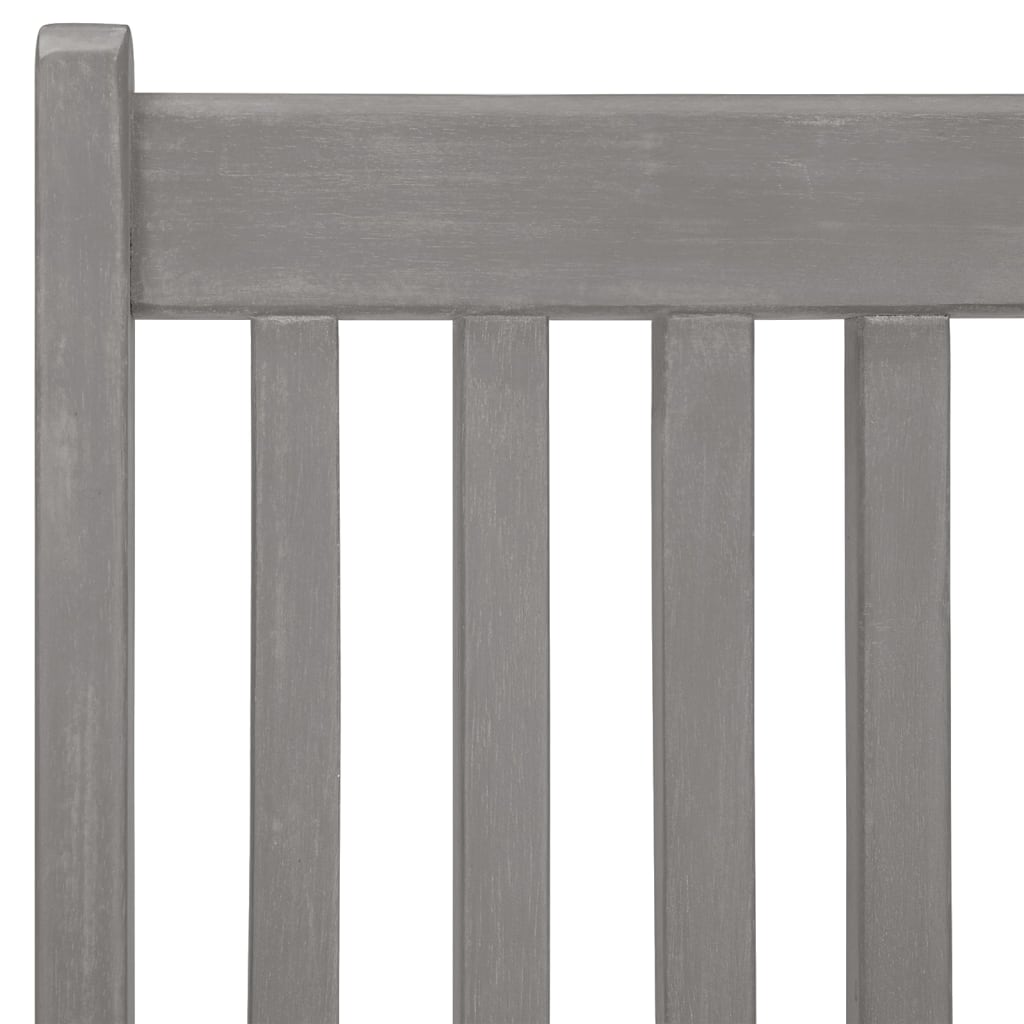 vidaXL Salon de jardin à manger 5 pcs (150-200) x 100 cm Bois d'acacia massif Gris