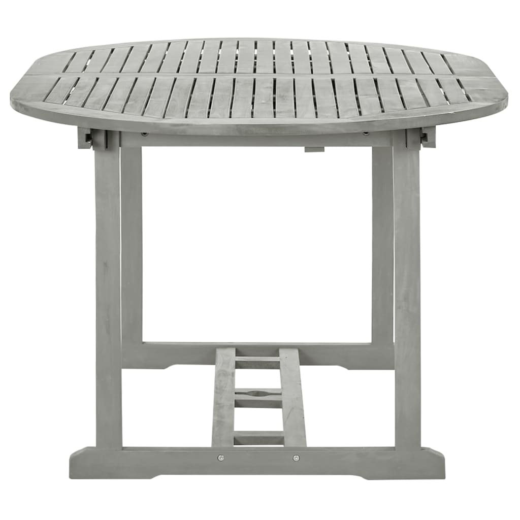 vidaXL Salon de jardin à manger 5 pcs (150-200) x 100 cm Bois d'acacia massif Gris