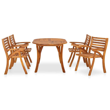 vidaXL 5-teiliges Garten-Ess-Set 150 x 90 cm Massivholz Akazie