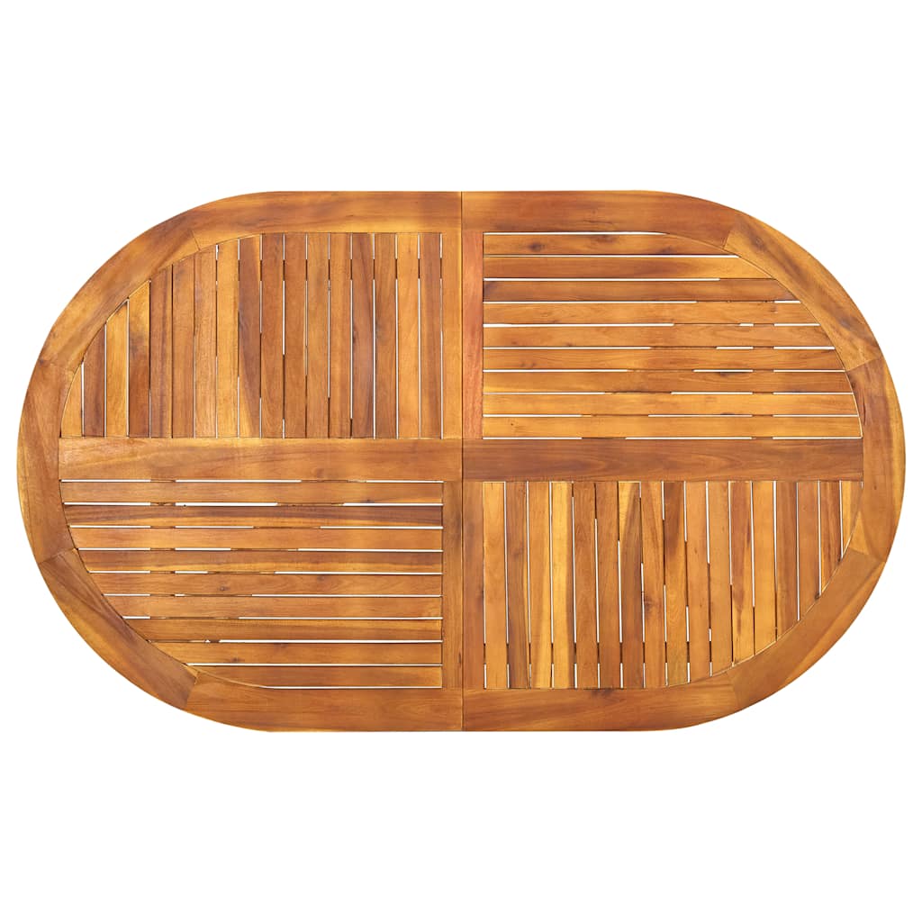 vidaXL 5-teiliges Garten-Ess-Set 150 x 90 cm Massivholz Akazie