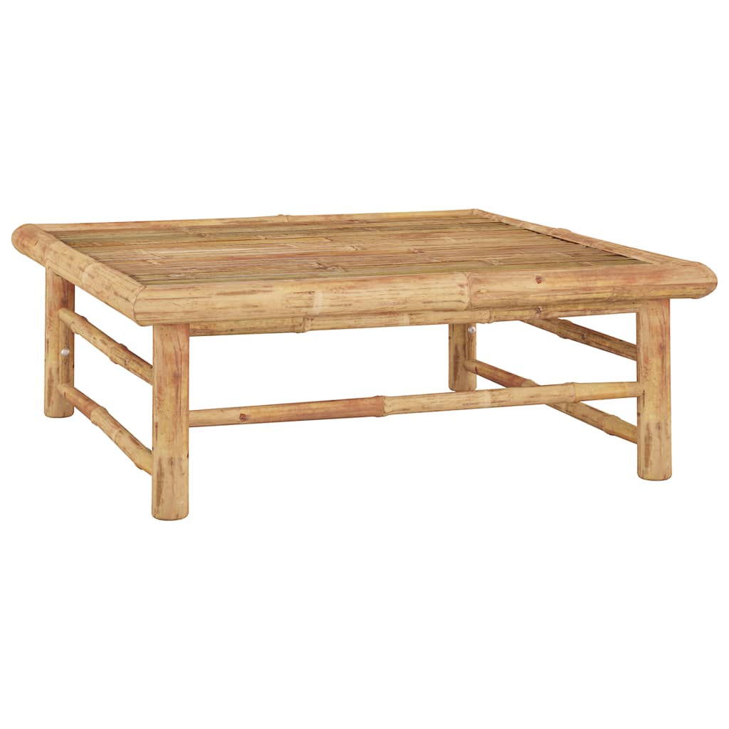 vidaXL 4-tlg. Garten-Lounge-Set mit Dunkelgrauen Kissen Bambus