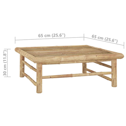 vidaXL 4-tlg. Garten-Lounge-Set mit Dunkelgrauen Kissen Bambus