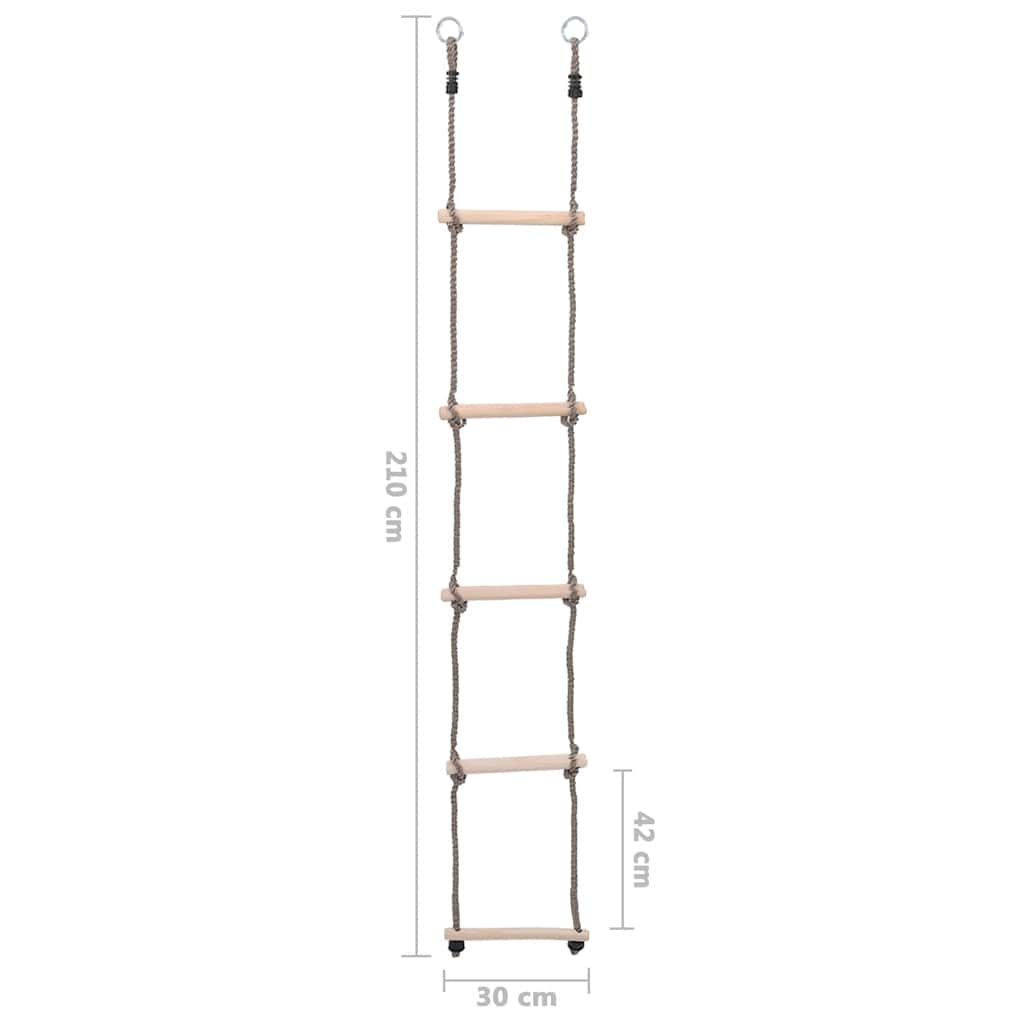 vidaXL 5-Stufen-Leiter 210 cm Kiefer Massivholz