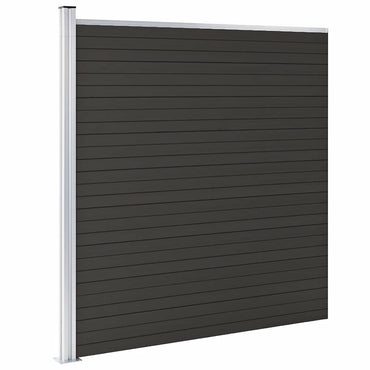 vidaXL Zaunelement WPC 175x186 cm Schwarz